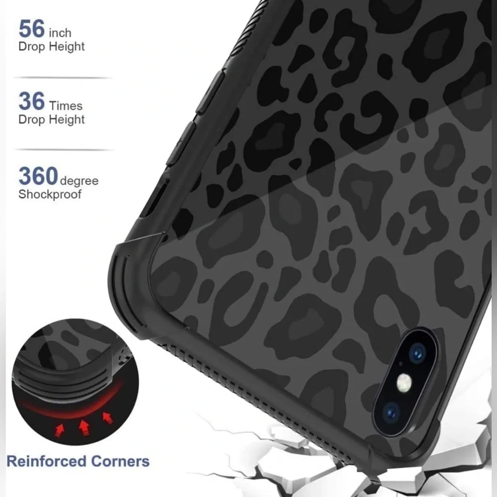 Black Cheetah Print Phone Case -IPhoneX
